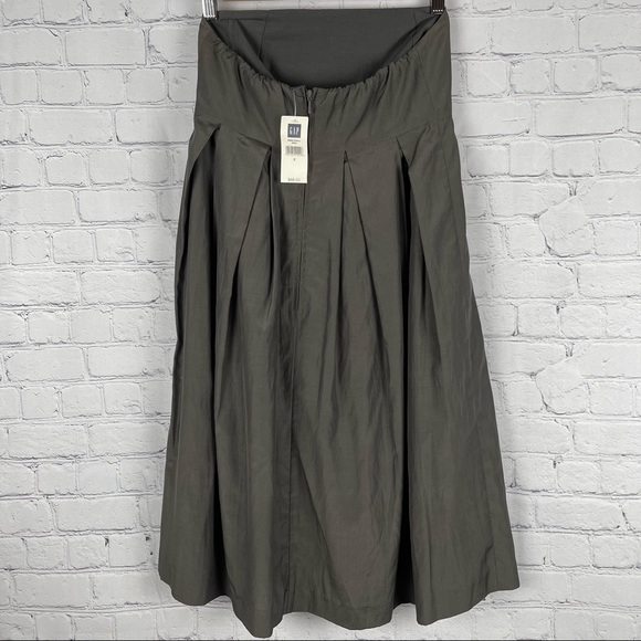 GAP women's NWT silk blend strapless dress slate grey floral applique size 2 - Picture 4 of 15